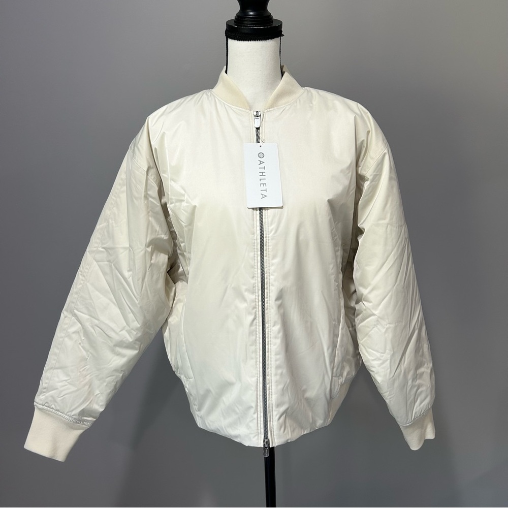 NWT ATHLETA| Sateen Bomber Jacket, Sz L